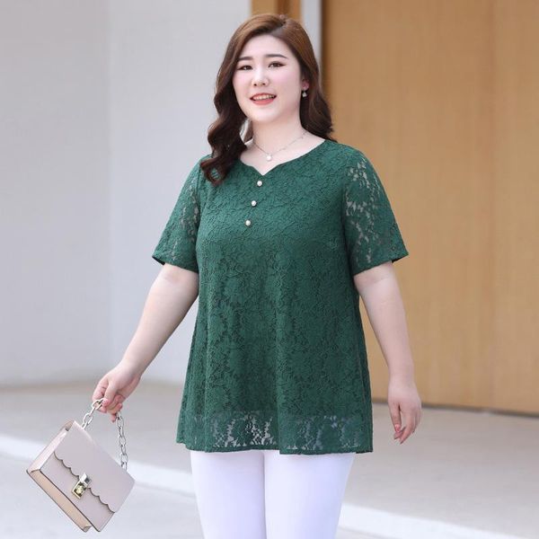 plus size t-shirt fashion women blouse solid color hollow out lace short sleeve summer female loose casual clothes, Black
plus size t-shirt fashion women blouse solid color hollow out lace short sleeve summer female loose casual clothes, Black
