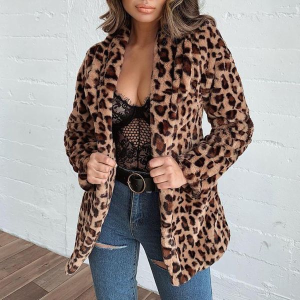 women's fur & faux thicken leopard women coat mid-long slim casual luipaard overcoat female harajuku tide outerwear, Black
women's fur & faux thicken leopard women coat mid-long slim casual luipaard overcoat female harajuku tide outerwear, Black
