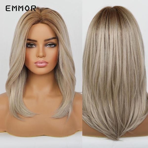 synthetic wigs emmor natural ombre brown blonde gray wig medium length hair for women cosplay daily heat resistant fiber, Black
synthetic wigs emmor natural ombre brown blonde gray wig medium length hair for women cosplay daily heat resistant fiber, Black