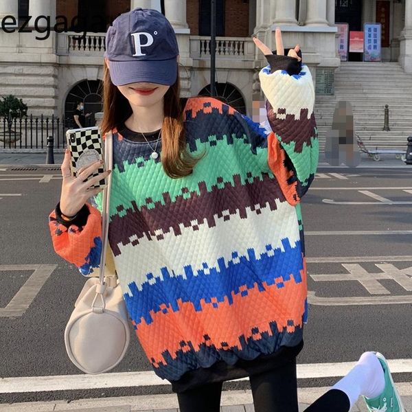 women's hoodies & sweatshirts ezgaga colorful striped sweatshirt women thick 2021 autumn winter fashion pullover long sleeve street har, Black
women's hoodies & sweatshirts ezgaga colorful striped sweatshirt women thick 2021 autumn winter fashion pullover long sleeve street har, Black