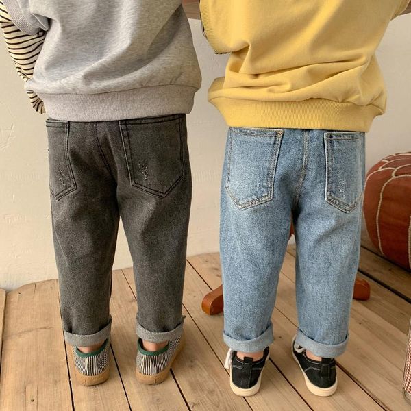 jeans spring autumn 2021 fashion ripped kids all-match casual denim pants boys and girls elastic baby bottom clothes, Blue
jeans spring autumn 2021 fashion ripped kids all-match casual denim pants boys and girls elastic baby bottom clothes, Blue