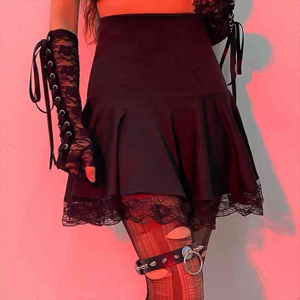 black lace hem gothic y2k pleated skirt woman punk style indie aesthetics mini skirts edge high waist emo grunge clothes
black lace hem gothic y2k pleated skirt woman punk style indie aesthetics mini skirts edge high waist emo grunge clothes