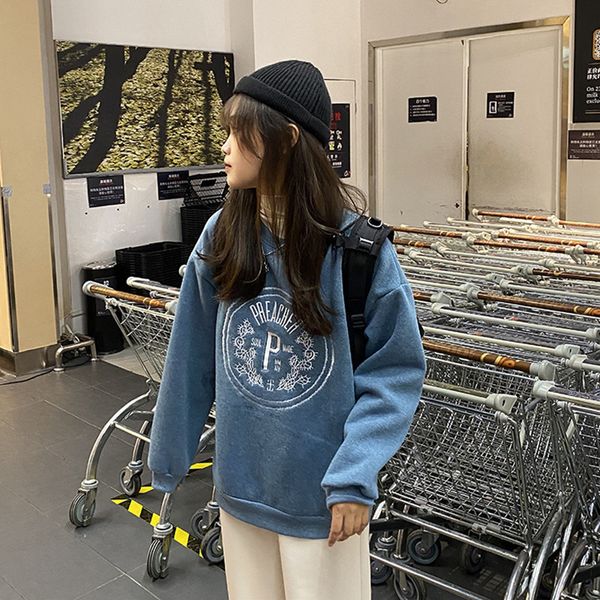 2021 new 3 colors autumn and winter korean style letter embroidery plus veet thicking womens sweatshirts female pullovers (f4133) 43hk, Black
2021 new 3 colors autumn and winter korean style letter embroidery plus veet thicking womens sweatshirts female pullovers (f4133) 43hk, Black