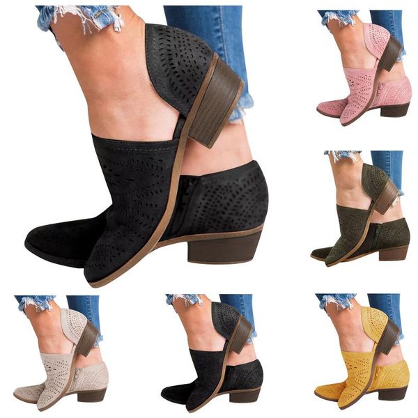 sandals women single casual shoes hollow-out low heel cutout booties zipper ankle boots refreshing shoe sandal for ladies, Black
sandals women single casual shoes hollow-out low heel cutout booties zipper ankle boots refreshing shoe sandal for ladies, Black