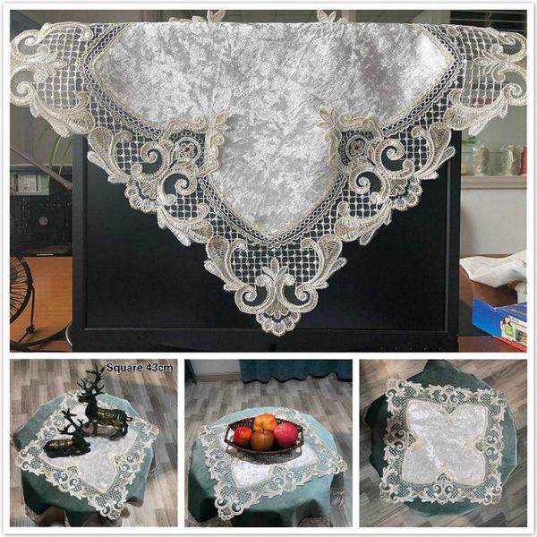 european square velvet embroidered border placemat fruit plate cushion furniture computer dust cover christmas table mat
european square velvet embroidered border placemat fruit plate cushion furniture computer dust cover christmas table mat