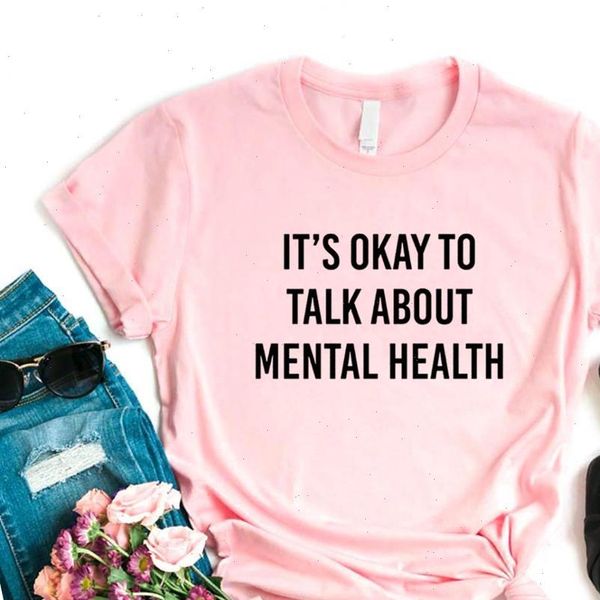 women t shirt its okay to talk about mental health letter print tshirt women short sleeve o neck loose t shirt ladies, White
women t shirt its okay to talk about mental health letter print tshirt women short sleeve o neck loose t shirt ladies, White