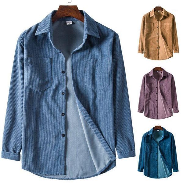 men's casual shirts 2021 fall corduroy shirt collar long sleeve solid color thicken large size cardigan jacket, White;black
men's casual shirts 2021 fall corduroy shirt collar long sleeve solid color thicken large size cardigan jacket, White;black