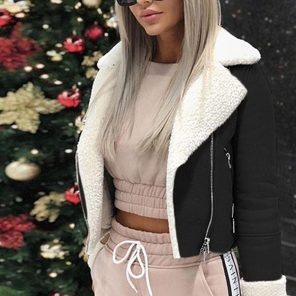 women winter coat autumn women lapel suede leather buckle cool pilot jacket faux lamb wool motorcycle jackets, Black
women winter coat autumn women lapel suede leather buckle cool pilot jacket faux lamb wool motorcycle jackets, Black