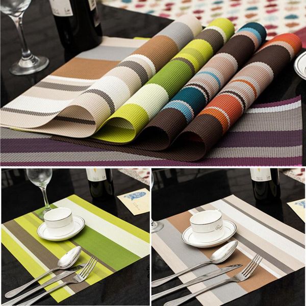 table mat kitchen heat-insulated pvc table coasters mats pads stripe placemats waterproof mats decoration accessories
table mat kitchen heat-insulated pvc table coasters mats pads stripe placemats waterproof mats decoration accessories