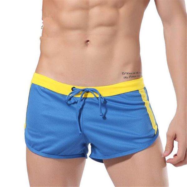 men's polyester mesh breathing casual boxing shorts, summer shorts, White;black