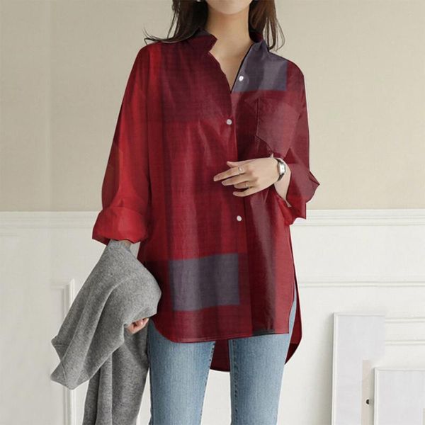 women's blouses & shirts plaid womens and plus size pocket loose blouse casual button long sleeve shirt blusa feminina women, White
women's blouses & shirts plaid womens and plus size pocket loose blouse casual button long sleeve shirt blusa feminina women, White