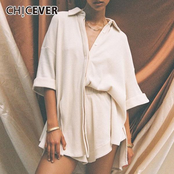 women's tracksuits chicever two piece set for women lapel collar short sleeve minimalist shirt high waist loose shorts pants solid sets, Gray
women's tracksuits chicever two piece set for women lapel collar short sleeve minimalist shirt high waist loose shorts pants solid sets, Gray