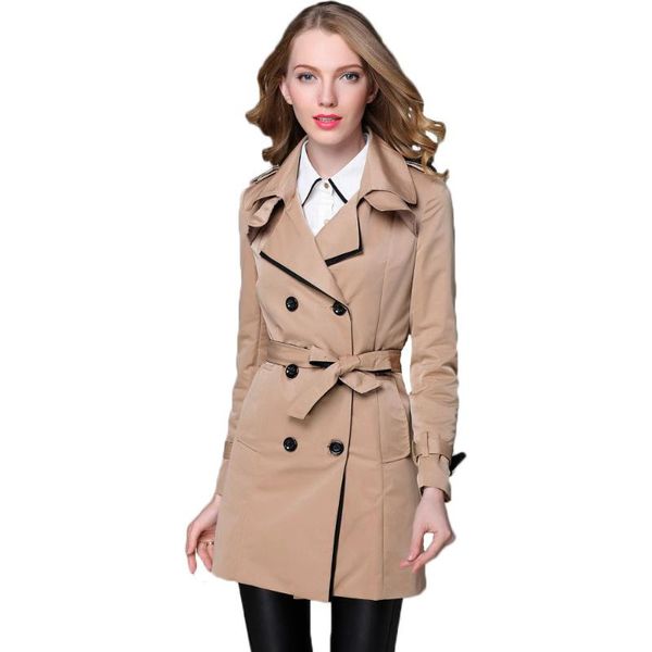 women's trench coats ms. windbre mid-length double-breasted color matching coat slim style in korean version slimming windbreaker, Tan;black
women's trench coats ms. windbre mid-length double-breasted color matching coat slim style in korean version slimming windbreaker, Tan;black