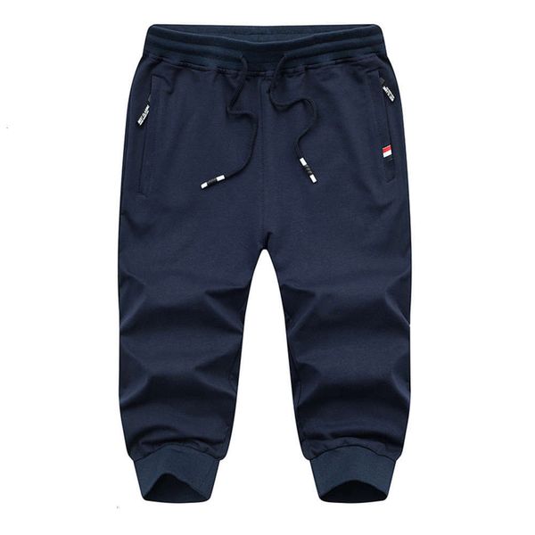 summer trend men's sports casual capris beach pants, Black