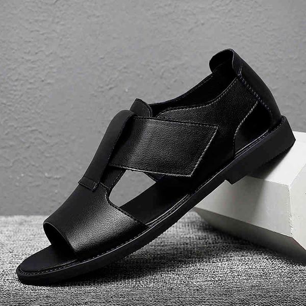 slippers men's trending summer outdoor sandals genuine leather breathable beach shoes fashion luxury re7h, Black
slippers men's trending summer outdoor sandals genuine leather breathable beach shoes fashion luxury re7h, Black