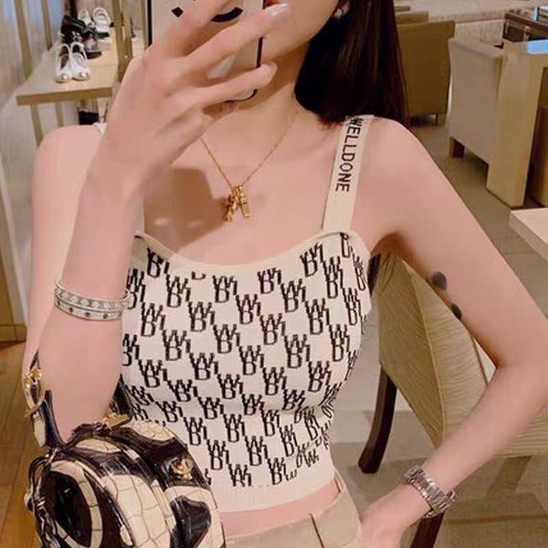 women's tanks & camis knitted letter sling we11done fashion design vest 2022 female outer wear summer slimming welldone casual, White
women's tanks & camis knitted letter sling we11done fashion design vest 2022 female outer wear summer slimming welldone casual, White