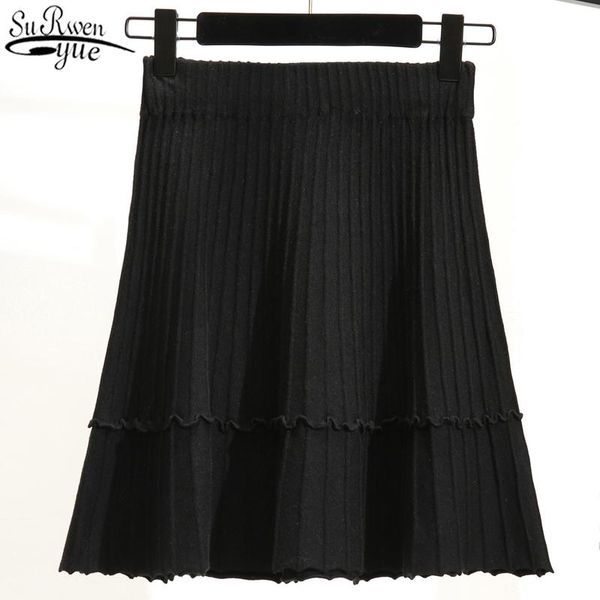 skirts 2021 autumn and winter korean office lady women knitted skirt solid high waist slim a-line pleated jupe femme 10371, Black
skirts 2021 autumn and winter korean office lady women knitted skirt solid high waist slim a-line pleated jupe femme 10371, Black