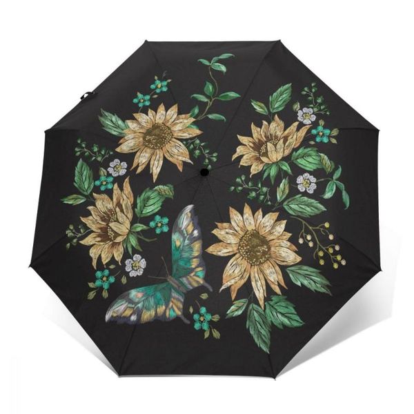 umbrellas wind resistant fully-automatic umbrella embroidery sunflowers and butterfly rain 3 folding parasol travel car
umbrellas wind resistant fully-automatic umbrella embroidery sunflowers and butterfly rain 3 folding parasol travel car