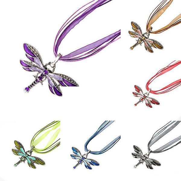 2021 new enamel crystal dragonfly pendant animal charm necklaces organza string sweater chain necklace for women fashion jewelry, Silver
2021 new enamel crystal dragonfly pendant animal charm necklaces organza string sweater chain necklace for women fashion jewelry, Silver