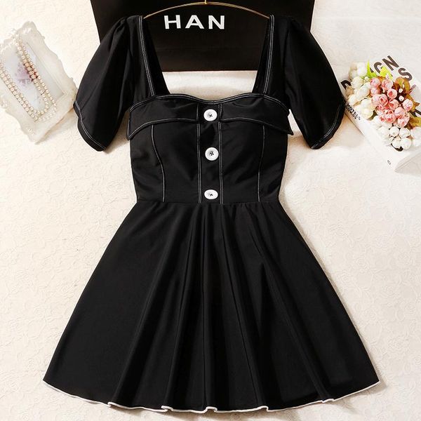 2021 new women black short sleeve one piece swimwear swim beach dress summer swimming bathing suit beachwear swimsuit
2021 new women black short sleeve one piece swimwear swim beach dress summer swimming bathing suit beachwear swimsuit