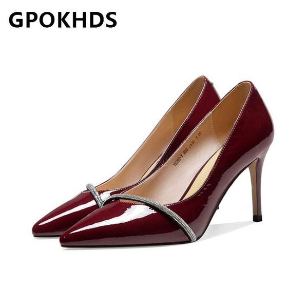 dress shoes gpokhds 2021 women pumps soft cow leather autumn spring wine red slip on thin heel pointed toe high heels, Black
dress shoes gpokhds 2021 women pumps soft cow leather autumn spring wine red slip on thin heel pointed toe high heels, Black