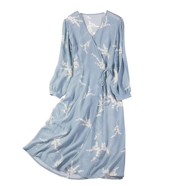 casual dresses women summer silk dress v neck black white vintage natural elegant real floral wrap style, Black;gray
casual dresses women summer silk dress v neck black white vintage natural elegant real floral wrap style, Black;gray