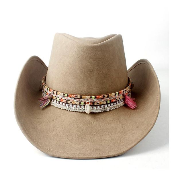 cloches women men vintage wide brim leather cowboy cowgirl western hat with tassel braid band, Blue;gray
cloches women men vintage wide brim leather cowboy cowgirl western hat with tassel braid band, Blue;gray