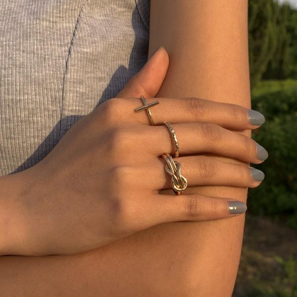 wedding rings 3pcs/set mininalist textured gold silver color irregular round knotted twist metal for women girls jewelry accessories, Slivery;golden
wedding rings 3pcs/set mininalist textured gold silver color irregular round knotted twist metal for women girls jewelry accessories, Slivery;golden