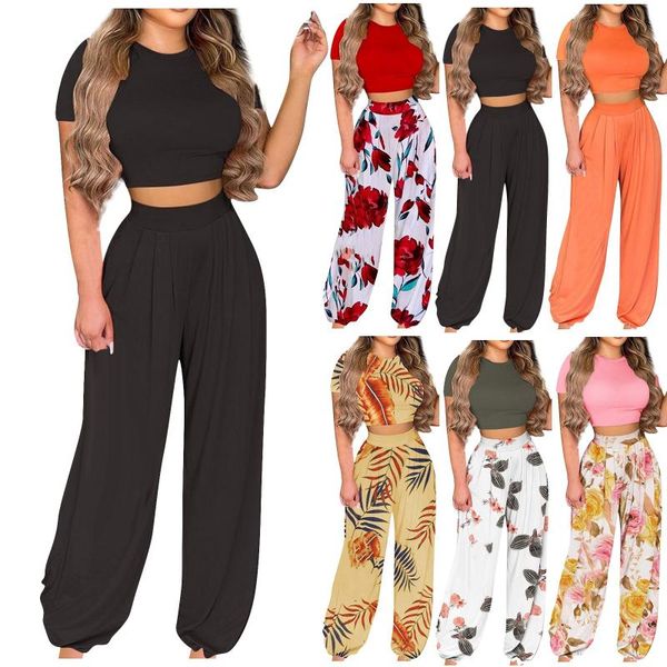gym clothing arrival women's tracksuit floral digital printed short sleeve crop loose long pants suit casual two pieces workout outfits, White;black
gym clothing arrival women's tracksuit floral digital printed short sleeve crop loose long pants suit casual two pieces workout outfits, White;black