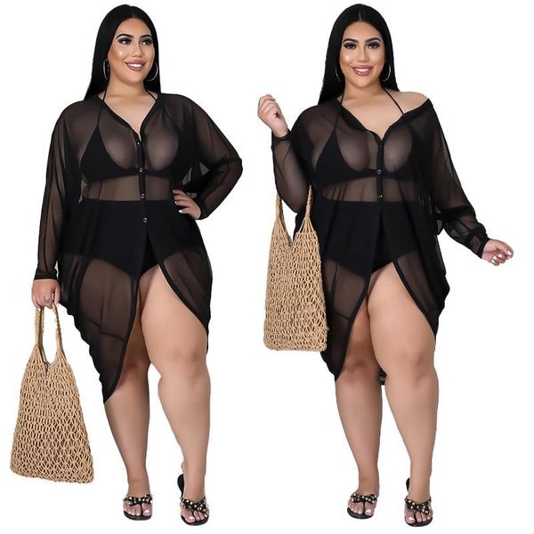 casual dresses cutubly see through mesh womens dress lady club shirt long button v neck solid black vestidos fashion full sleeve, Black;gray
casual dresses cutubly see through mesh womens dress lady club shirt long button v neck solid black vestidos fashion full sleeve, Black;gray