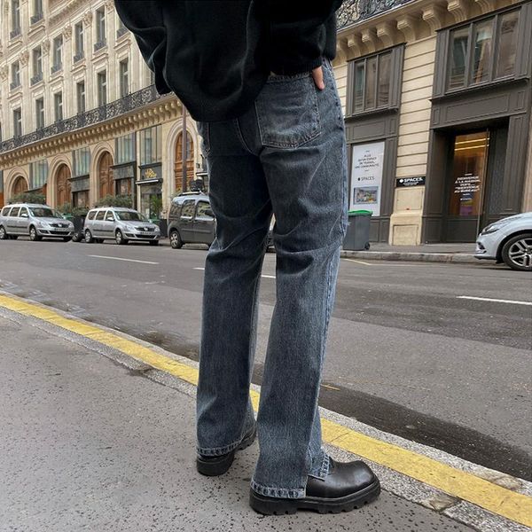 men's jeans 2021 men spring autumn fashion high waist loose korean straight casual pants male long denim trousers w497, Blue
men's jeans 2021 men spring autumn fashion high waist loose korean straight casual pants male long denim trousers w497, Blue