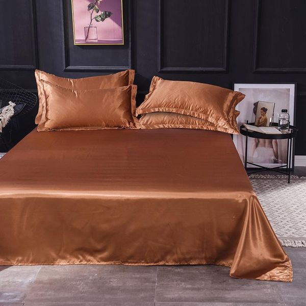 liv-esthete 1pcs flat sheet satin silk luxury coffee bed linen euro double queen single bed flat sheet silky decor home textiles
liv-esthete 1pcs flat sheet satin silk luxury coffee bed linen euro double queen single bed flat sheet silky decor home textiles