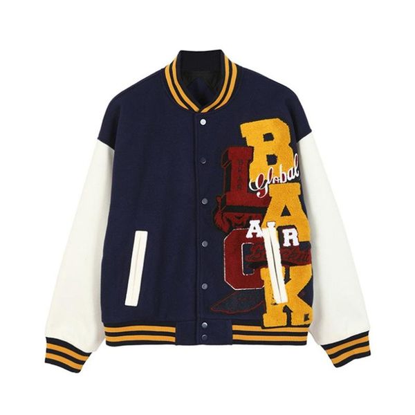 men's jackets spring mens hip hop baseball jacket coats big letter bone embroidery patchwork japan korean style streetwear college rock, Black;brown 
men's jackets spring mens hip hop baseball jacket coats big letter bone embroidery patchwork japan korean style streetwear college rock, Black;brown