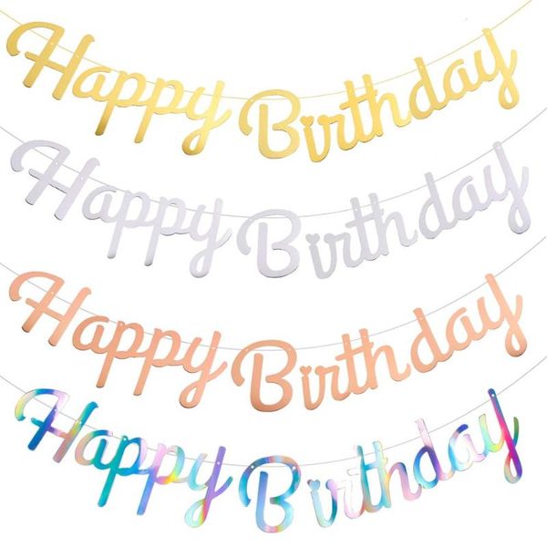 party decoration happy birthday banner garland golden silver rose gold laser first 1st decor baby shower supplies
party decoration happy birthday banner garland golden silver rose gold laser first 1st decor baby shower supplies