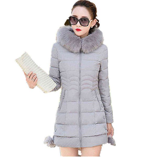 cotton padded women's middle and long section 2021 winter korean clothes wool collar down, Black
cotton padded women's middle and long section 2021 winter korean clothes wool collar down, Black