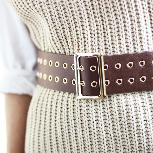 belts punk fashion women belt pu leather double row metal hole waist strap jeans dress female all-match width waistband, Black;brown
belts punk fashion women belt pu leather double row metal hole waist strap jeans dress female all-match width waistband, Black;brown