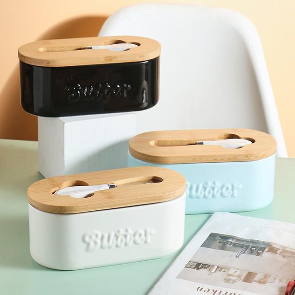 dishes & plates 2021 nordic butter sealing box , ceramic plate with wood lid and knife black cheese storage tray dish
dishes & plates 2021 nordic butter sealing box , ceramic plate with wood lid and knife black cheese storage tray dish
