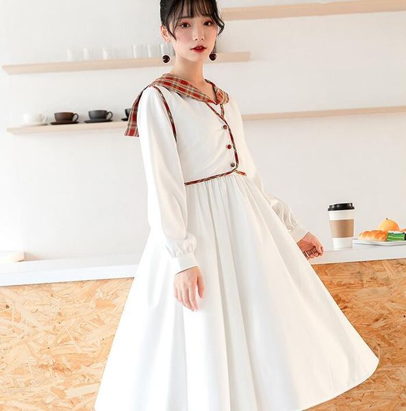casual dresses japanese college fake two pieces sweet lolita dress retro sailor collar high waist victorian kawaii girl gothic op, Black;gray
casual dresses japanese college fake two pieces sweet lolita dress retro sailor collar high waist victorian kawaii girl gothic op, Black;gray