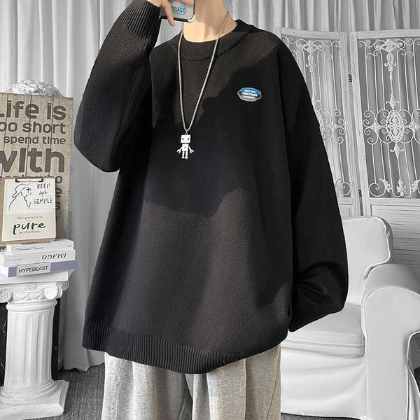 men's sweaters neploha 2021 autumn winter solid color sweater o-neck streetwear casual male loose fashion pullover man's cloths, White;black
men's sweaters neploha 2021 autumn winter solid color sweater o-neck streetwear casual male loose fashion pullover man's cloths, White;black