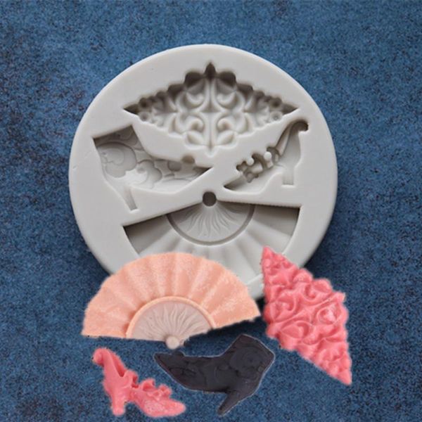 cake tools sugar silicon mold mini fan high heels chocolate decoration a599
cake tools sugar silicon mold mini fan high heels chocolate decoration a599