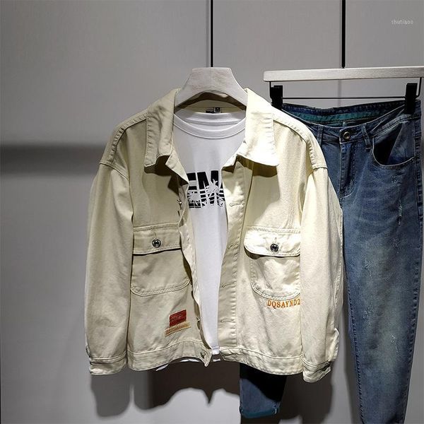 men's jackets denim jacket 2021 spring and autumn trendy brand loose european american street tooling casual korean top, Black;brown
men's jackets denim jacket 2021 spring and autumn trendy brand loose european american street tooling casual korean top, Black;brown