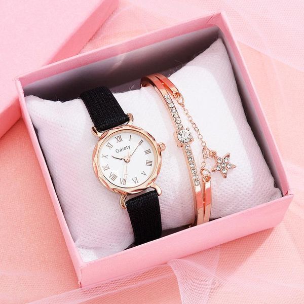 wristwatches 2pcs set casual watch for women rhinestone bracelet leather ladies wrist clock simple dress gfit montre femme, Slivery;brown
wristwatches 2pcs set casual watch for women rhinestone bracelet leather ladies wrist clock simple dress gfit montre femme, Slivery;brown