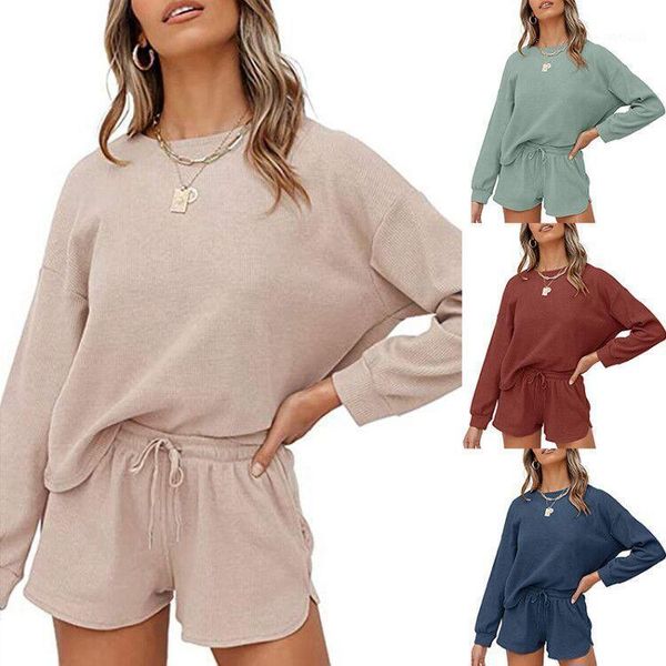 women's tracksuits wear 2021 long sleeve shorts home clothes waffle two-piece suit 21-1205, Gray
women's tracksuits wear 2021 long sleeve shorts home clothes waffle two-piece suit 21-1205, Gray