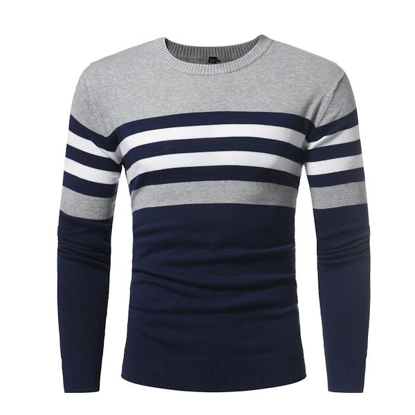 men's sweaters 2021 autumn winter black gray striped knitted sweater men oversized o-neck slim pullovers harajuku mens clothing to, White;black
men's sweaters 2021 autumn winter black gray striped knitted sweater men oversized o-neck slim pullovers harajuku mens clothing to, White;black