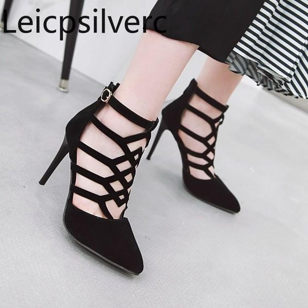 dress shoes pumps spring and summer pointed shallow mouth hollow roman back zipper high heel women's plus size 32-45, Black
dress shoes pumps spring and summer pointed shallow mouth hollow roman back zipper high heel women's plus size 32-45, Black