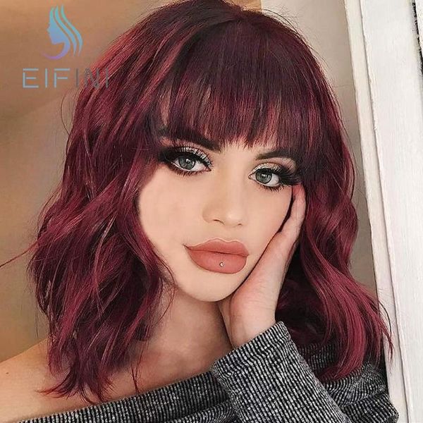 hair bulks 99j burgundy naturaal wave human with bangs red colored short brazilian full machine 200 density bob, Black
hair bulks 99j burgundy naturaal wave human with bangs red colored short brazilian full machine 200 density bob, Black