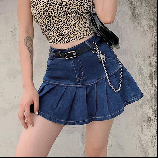 jmprs jeans summer women skirts high waist pleated fashion zipper mini streetwear bottom skinny blue skirt, Black
jmprs jeans summer women skirts high waist pleated fashion zipper mini streetwear bottom skinny blue skirt, Black