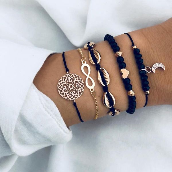 charm bracelets fashion alloy pierced carve patterns gold shell love crystal bracelet for women 5 pcs/set pendant bangle, Golden;silver
charm bracelets fashion alloy pierced carve patterns gold shell love crystal bracelet for women 5 pcs/set pendant bangle, Golden;silver
