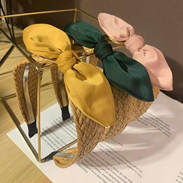 new women hairband bows straw weaving knotted headband bohemian wide cross knot hair bands hoop bezel handmade hair accessories
new women hairband bows straw weaving knotted headband bohemian wide cross knot hair bands hoop bezel handmade hair accessories