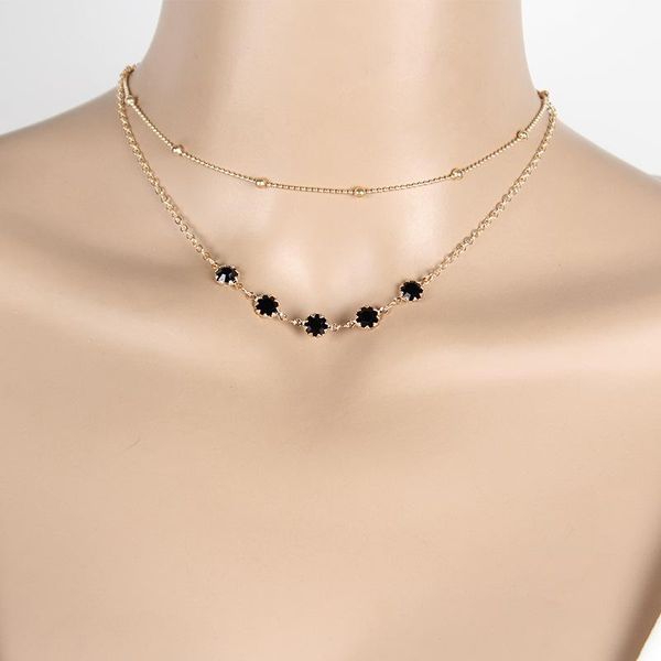chains the states jewelry fashion contracted level diamond gem xl744 collar necklace, Silver
chains the states jewelry fashion contracted level diamond gem xl744 collar necklace, Silver
